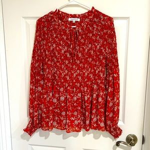 Rose and Olive Red Blouse